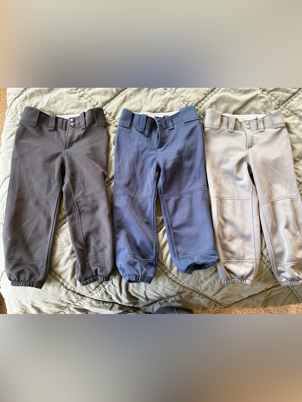 Mizuno Girls Softball Pants YM Bundle Lot of 3 Athletic Pants